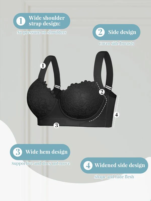 3-Piece  Women's Sexy Lace Bra - Image 6