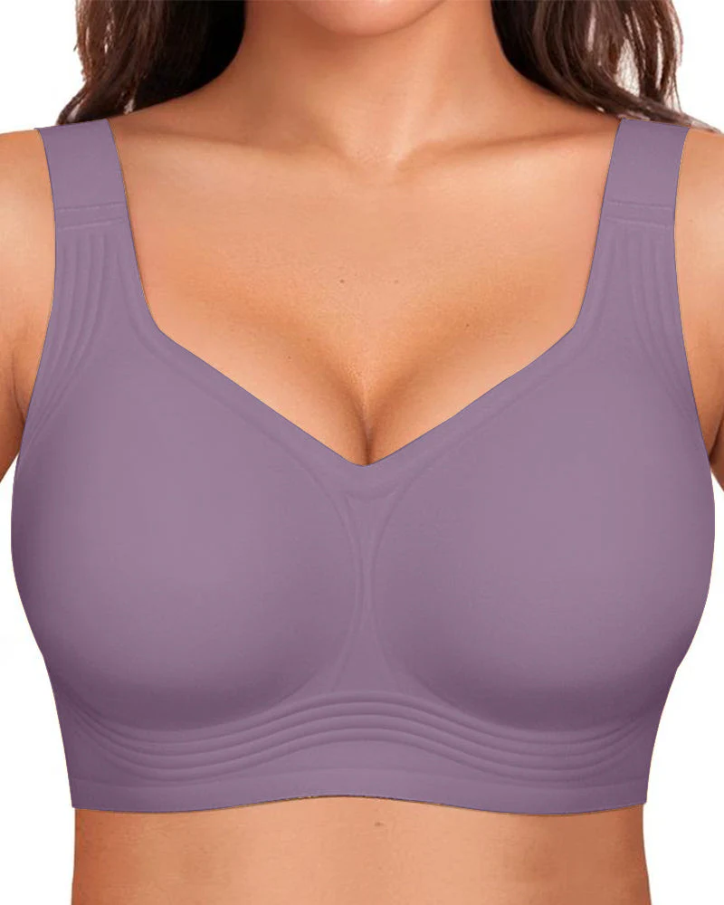 Comfortable Wireless Full Coverage Jelly Smoothing Bra - Image 19