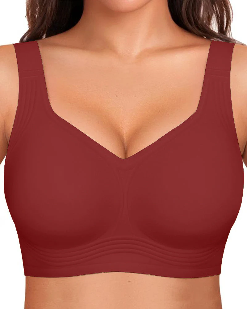 Comfortable Wireless Full Coverage Jelly Smoothing Bra - Image 21