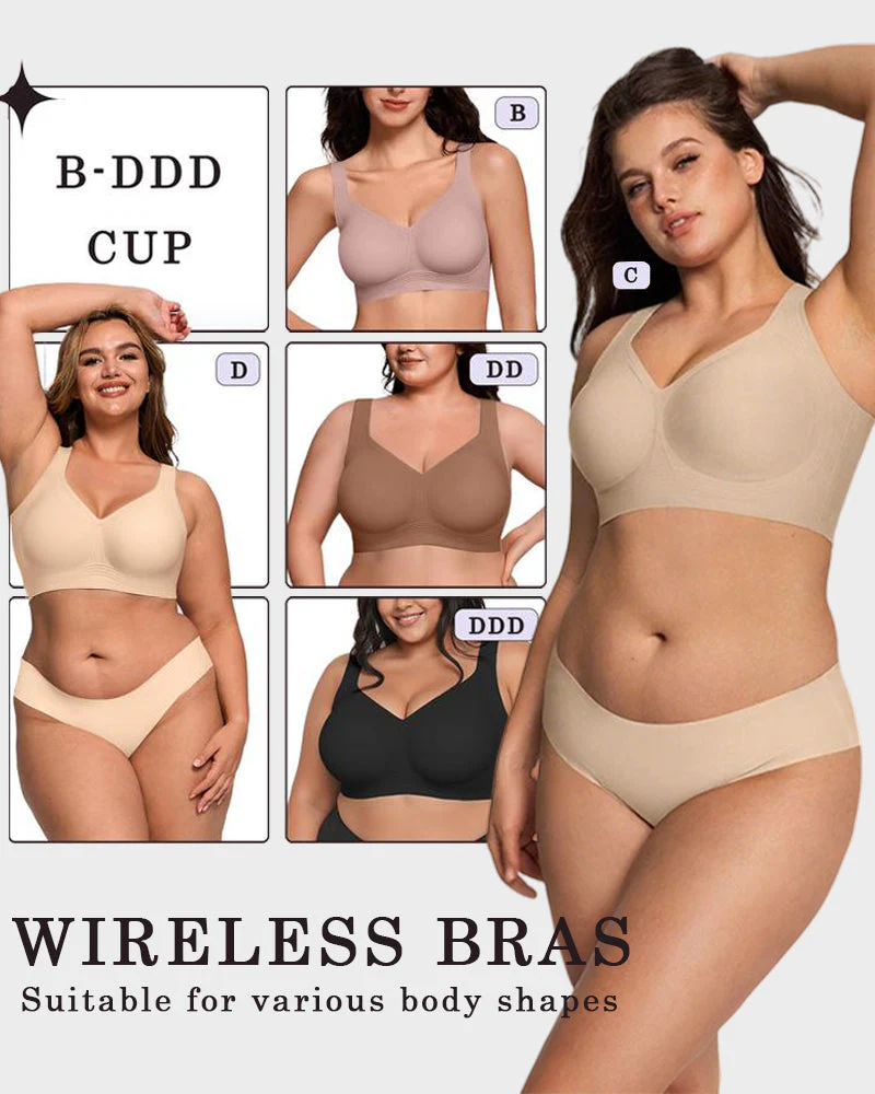 Comfortable Wireless Full Coverage Jelly Smoothing Bra - Image 4