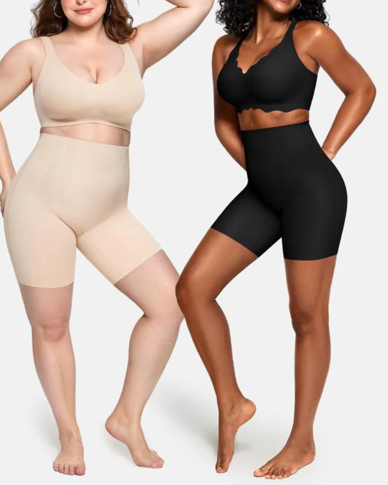 Cooling High-Waist Sculpting Shapewear Shorts - Image 7
