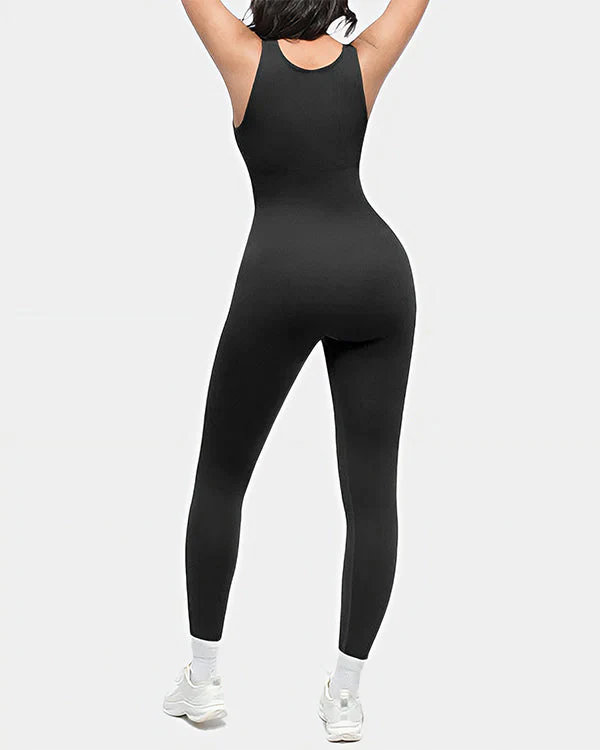 Deep V Tummy Control Sculpting Jumpsuit - Image 3