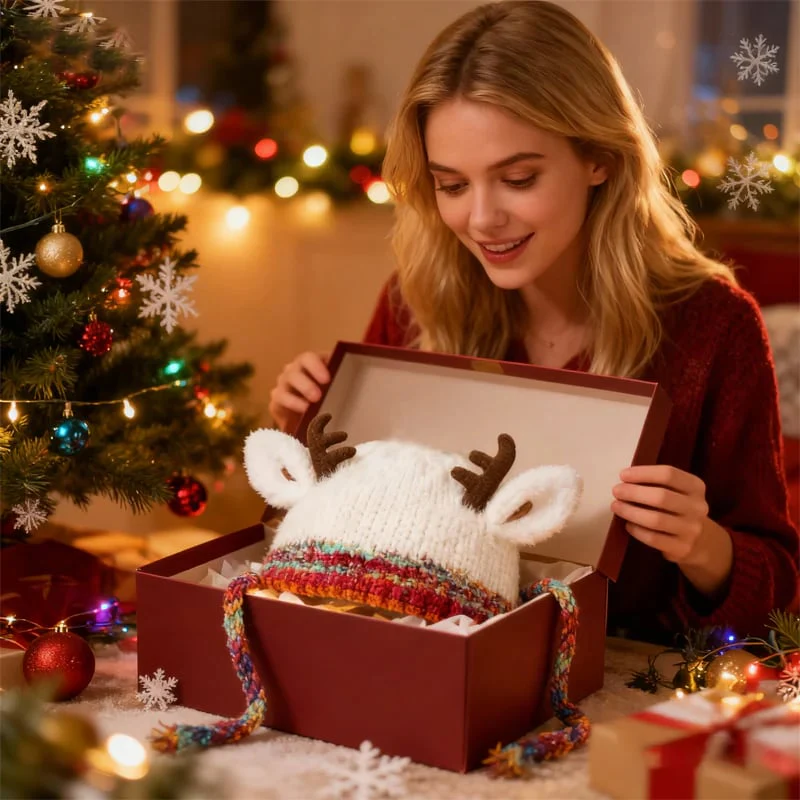 Original Design Festive Christmas Antler Hat - Image 5