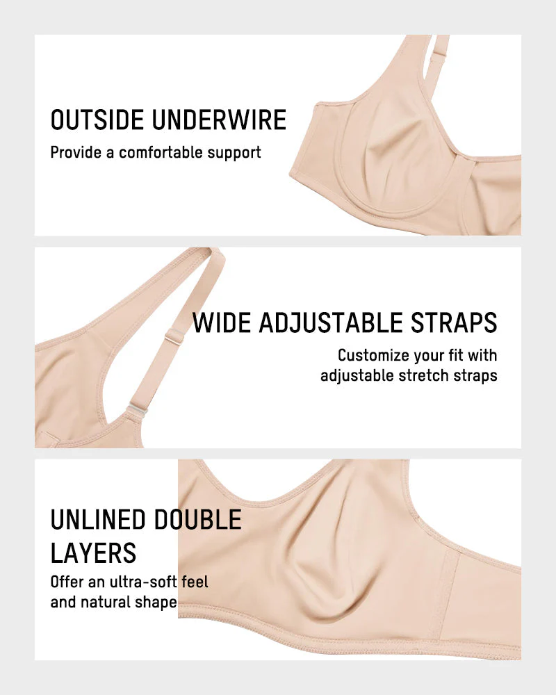Full Coverage Unlined Underwire Bra - Image 5