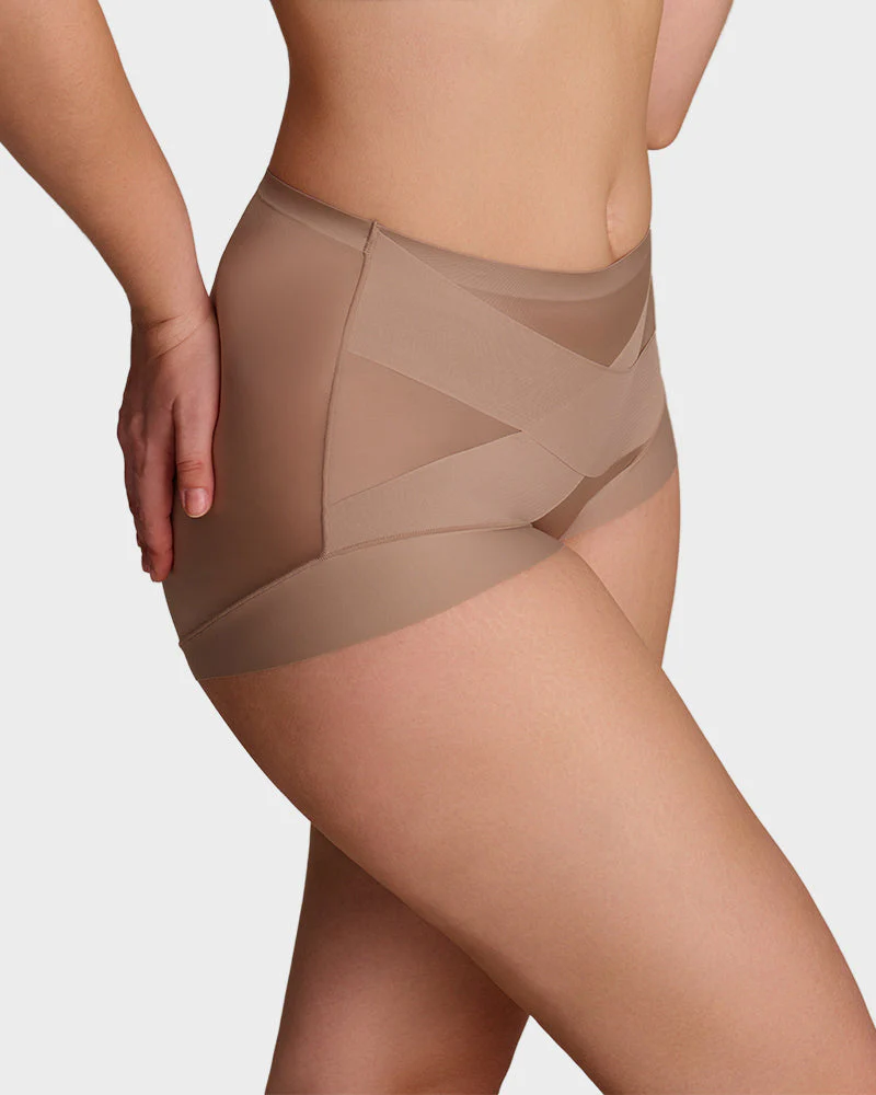 High-Waist Cross Compression Shaping Panties (6 Pack) - Image 11
