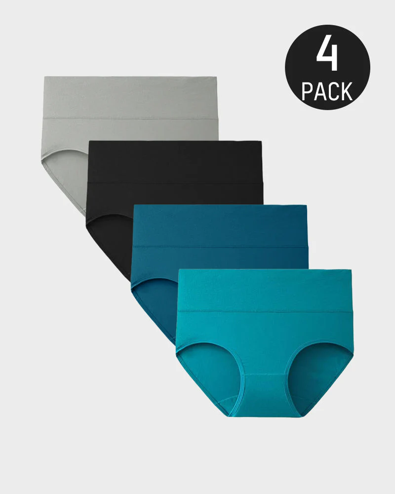 High-Waisted Full Coverage Cotton Briefs(4 pack) - Image 13