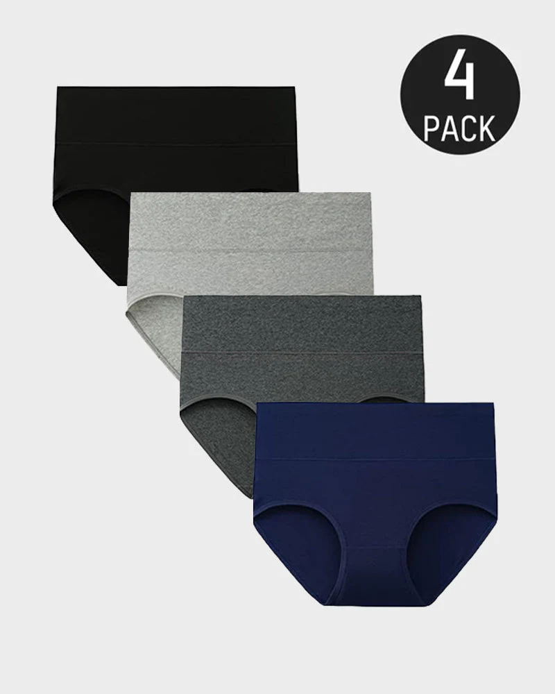 High-Waisted Full Coverage Cotton Briefs(4 pack) - Image 16