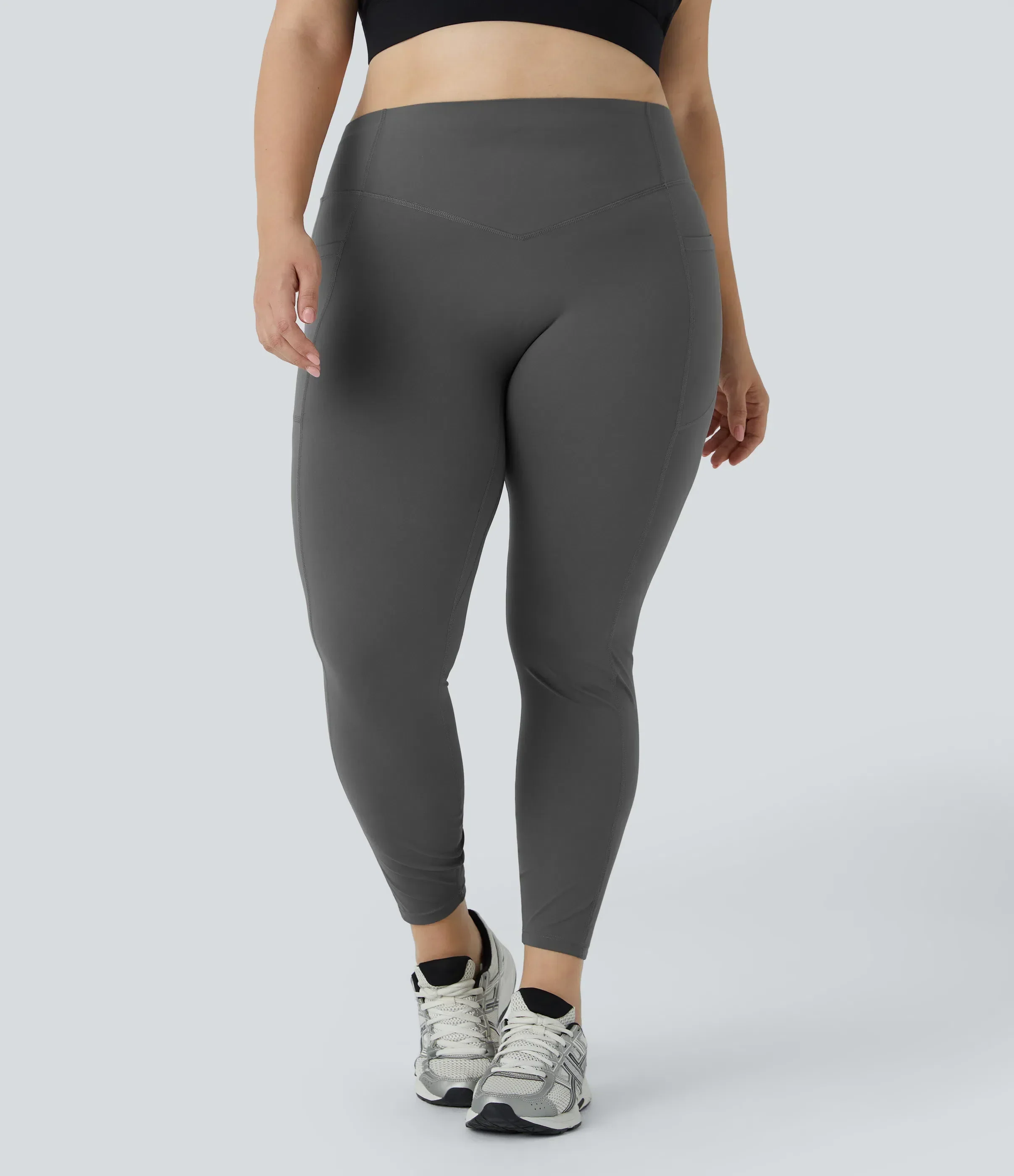 High Waisted Tummy Control Shaping Training Leggings Plus size - Image 19