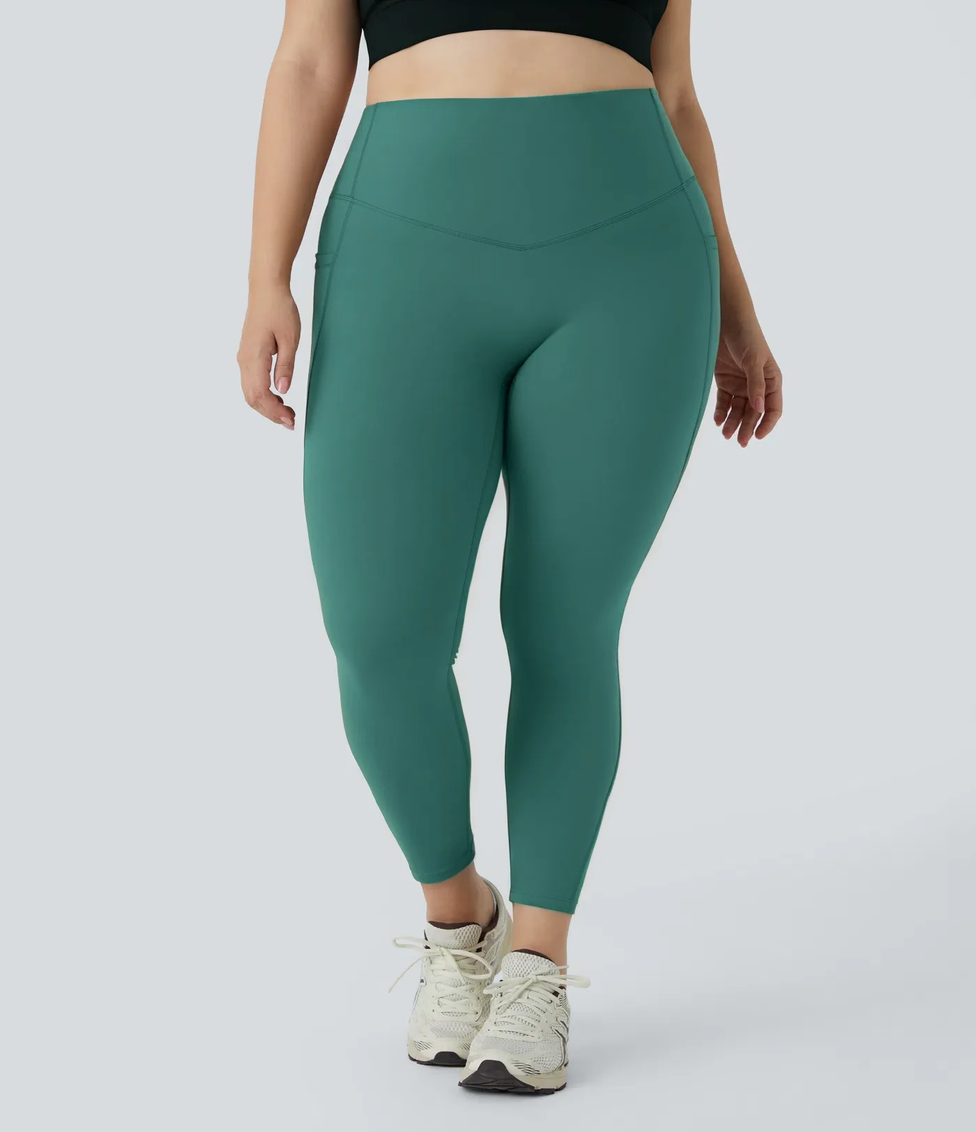 High Waisted Tummy Control Shaping Training Leggings Plus size - Image 21