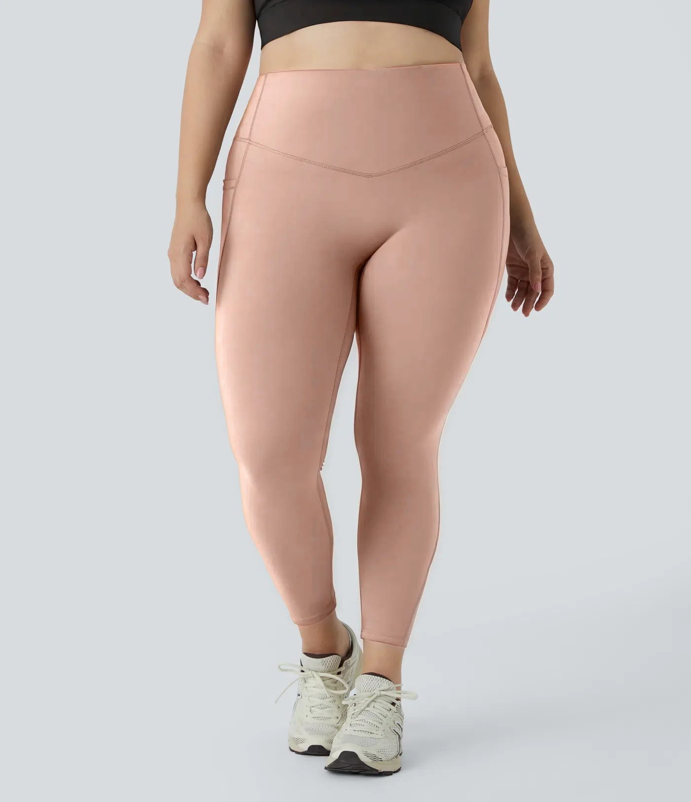 High Waisted Tummy Control Shaping Training Leggings Plus size - Image 24