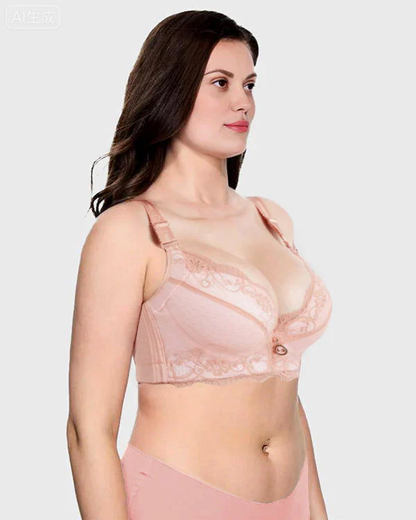 Lace Underwire Padded Push Up Bra - Image 4