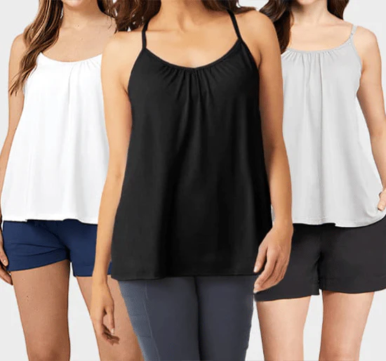 Loose-fitting Tank Top With Built-in Bra - Image 32