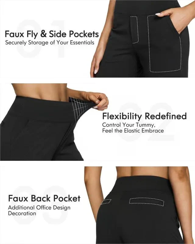 Loose High-Waist Business Casual Pants Yoga Pants - Image 26