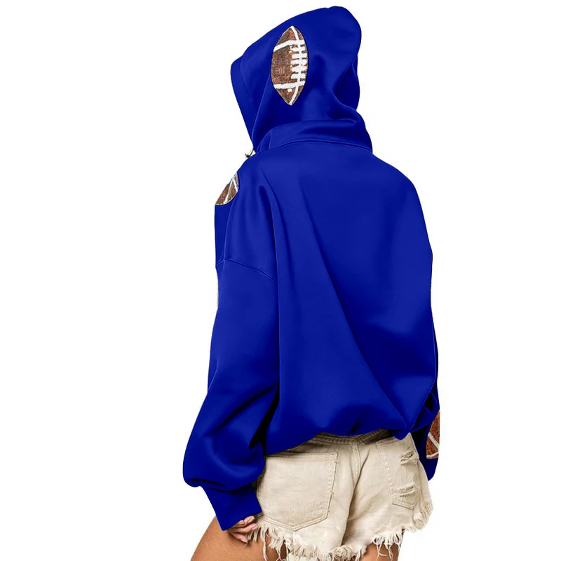 ‘Glam Kickoff’ Long Sleeve Zip Hoodie - Image 10