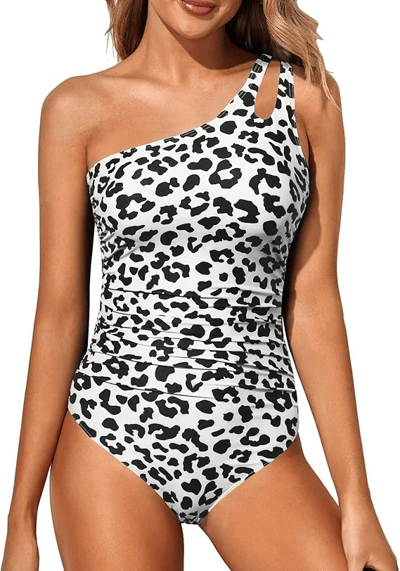One Shoulder One Piece Swimsuit - Image 25
