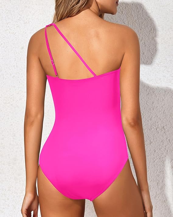 One Shoulder One Piece Swimsuit for Women - Image 5