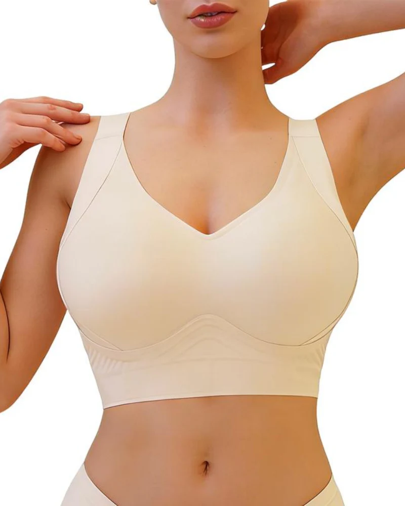Plus Size Back Fat Smoothing Bra Jelly Seamless Push Up - Image 3