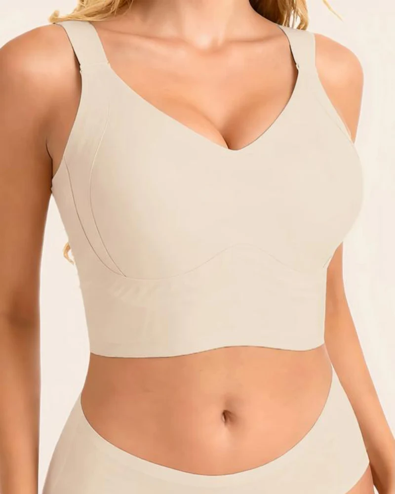 Plus Size Back Fat Smoothing Bra Jelly Seamless Push Up - Image 4