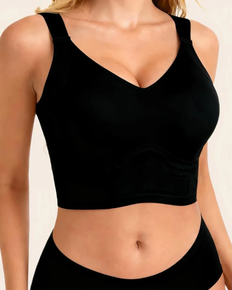 Plus Size Back Fat Smoothing Bra Jelly Seamless Push Up - Image 9