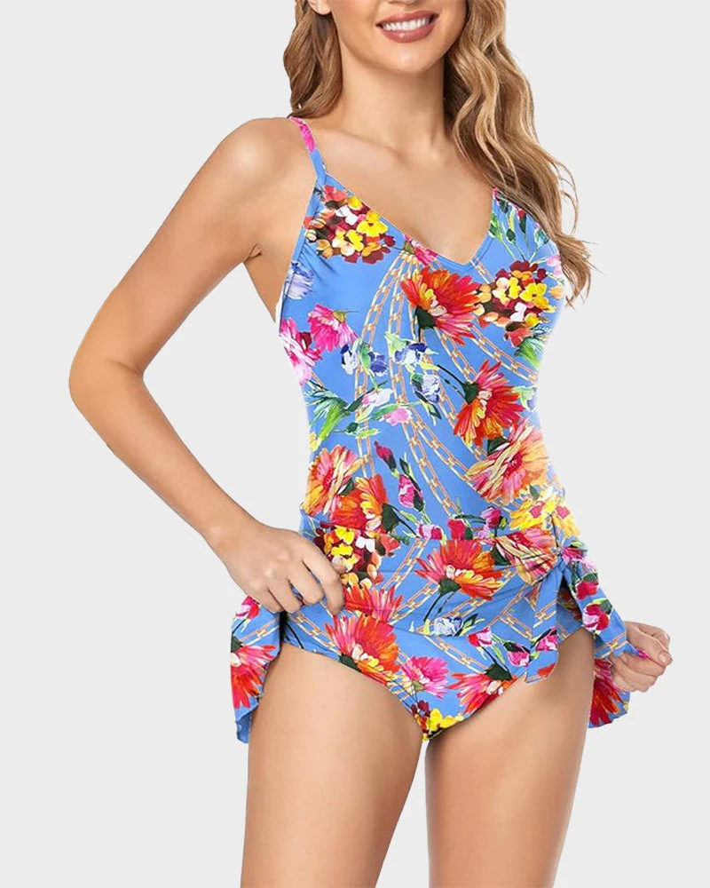 Women's Tummy Control Slim Fit Plus Size One Piece Swimsuit - Image 29