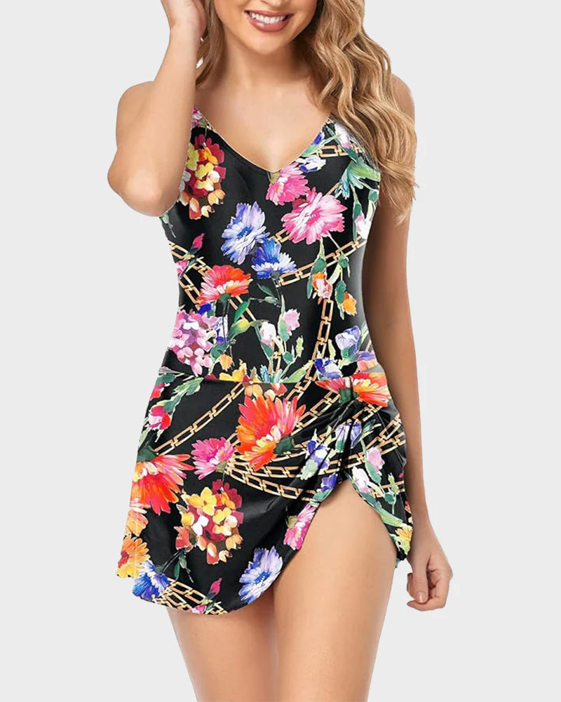 Women's Tummy Control Slim Fit Plus Size One Piece Swimsuit - Image 34