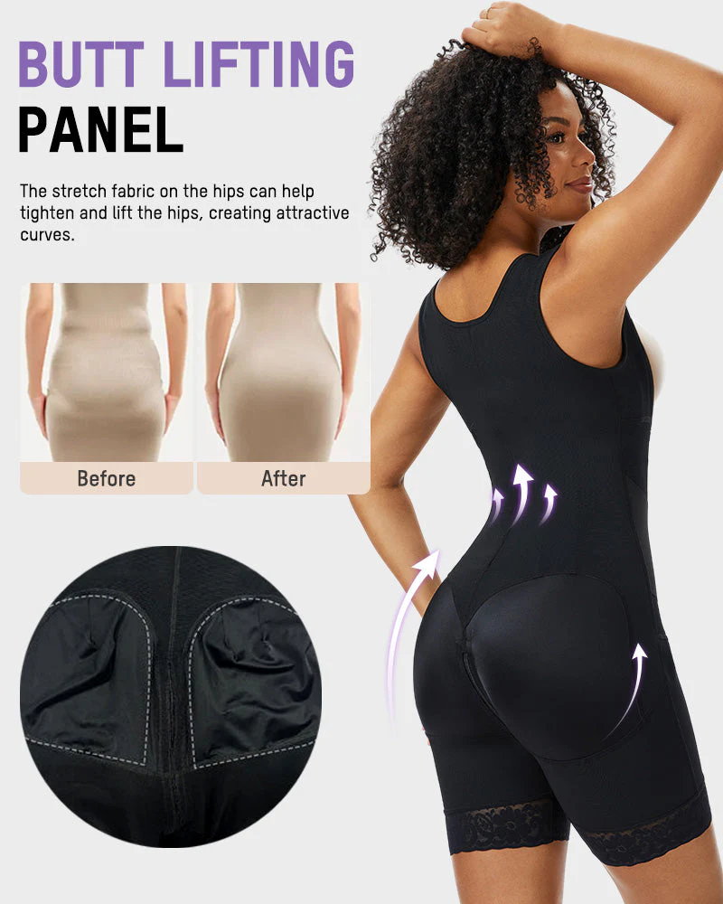 PowerMesh Double-Layer Open Bust Full Body Shaper - Image 13