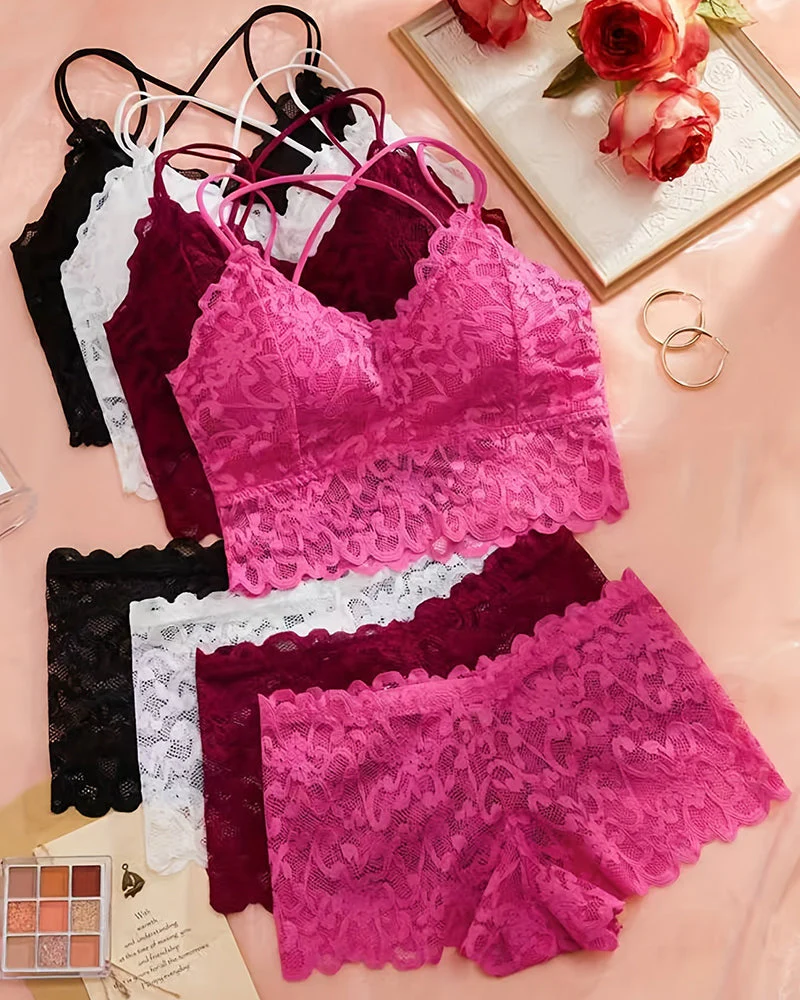 Romantic Lace Bralette & Panty Bundle - Image 2