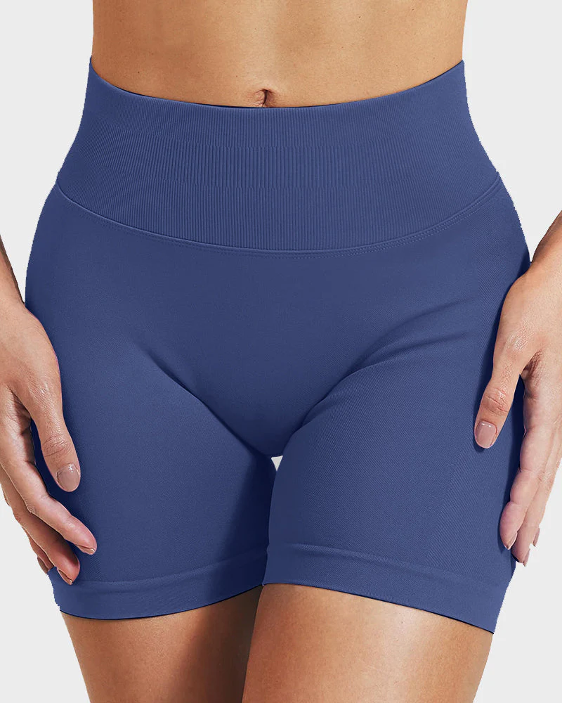 Sculpting High-Waist Seamless Shorts with Scrunch Butt Lift - Image 14