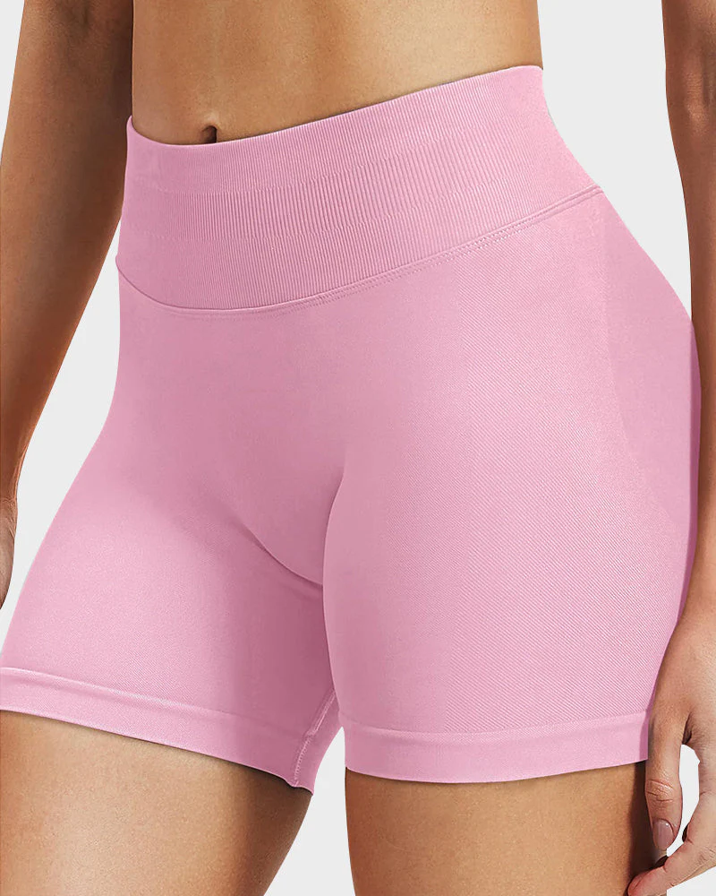 Sculpting High-Waist Seamless Shorts with Scrunch Butt Lift - Image 3