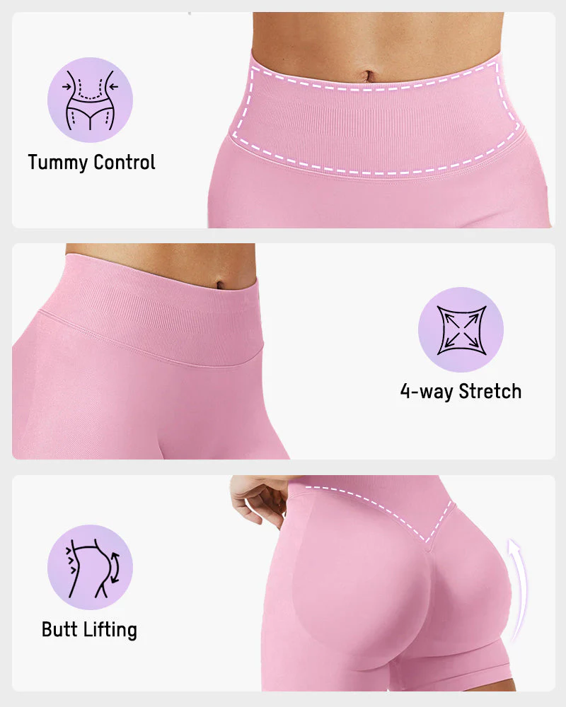 Sculpting High-Waist Seamless Shorts with Scrunch Butt Lift - Image 5