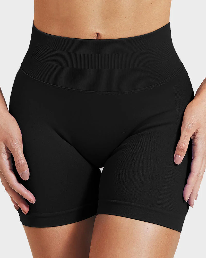 Sculpting High-Waist Seamless Shorts with Scrunch Butt Lift - Image 9