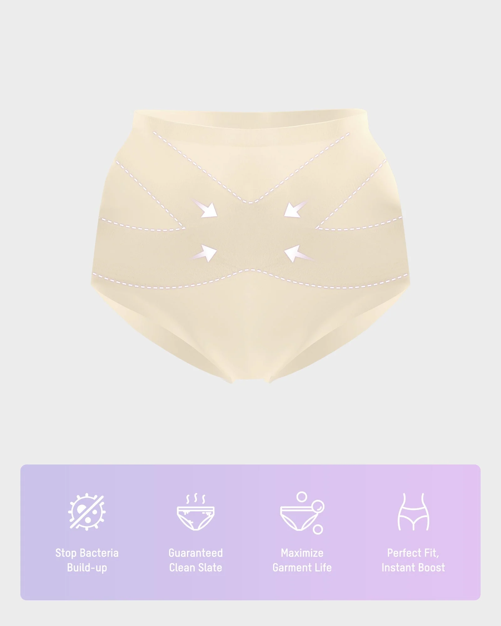 Seamless Tummy Control High-Waist Panties (5 Pack) - Image 6