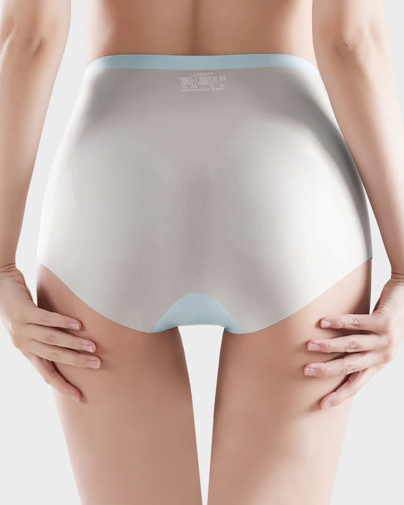 Seamless Ice-Silk High-Waist Tummy Control Panties (4 Pack) - Image 3