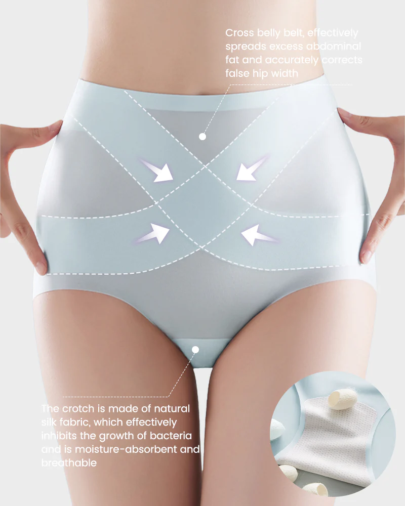 Seamless Ice-Silk High-Waist Tummy Control Panties (4 Pack) - Image 4