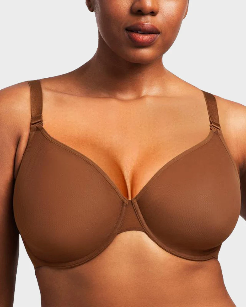 Seamless Mesh Unlined Underwire Bra - Image 12
