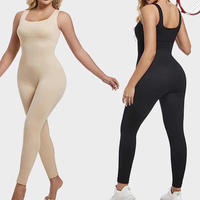 Seamless Square Neck Sport Jumpsuit - Image 2