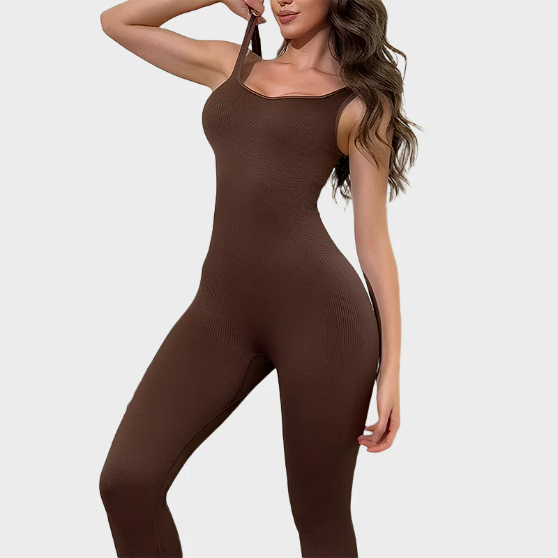Seamless Square Neck Sport Jumpsuit - Image 6