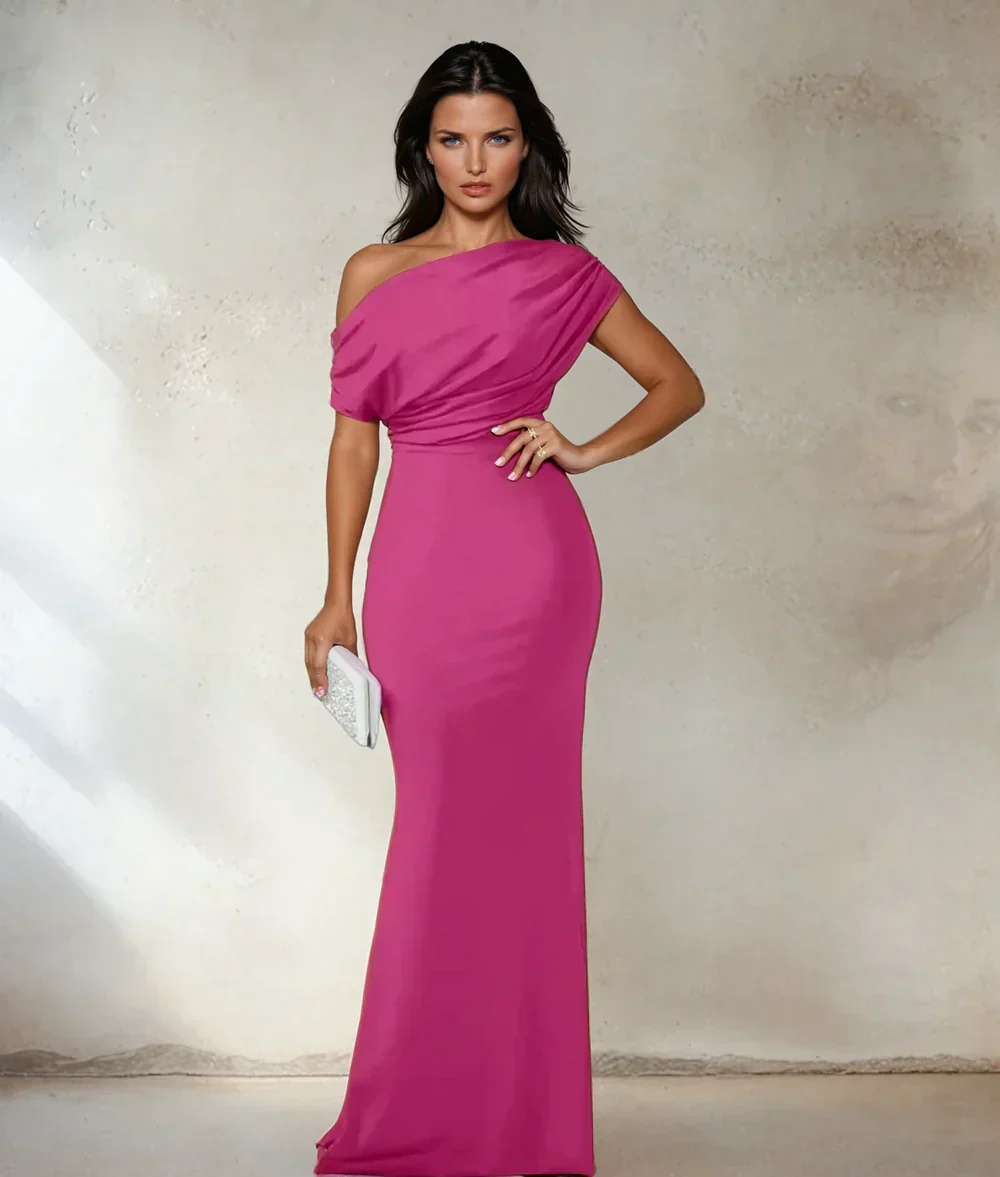 Shoulder Bodycon Maxi Dress - Image 11