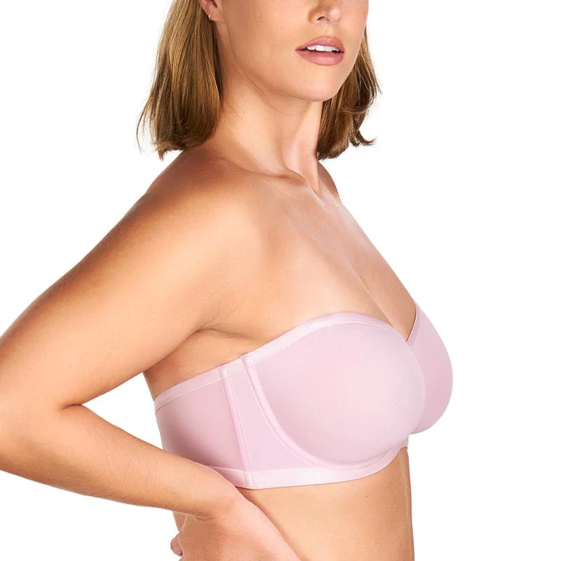 Strapless Mesh Underwire Balconette Bra - Image 2