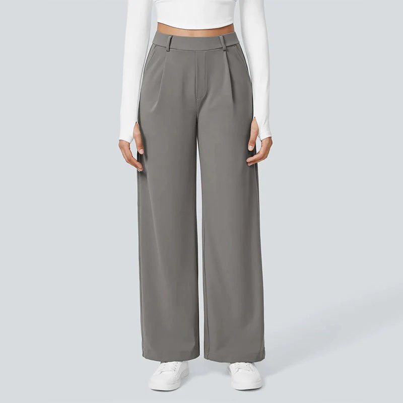 High-Waist Straight-Leg Work Pants Set - Image 2