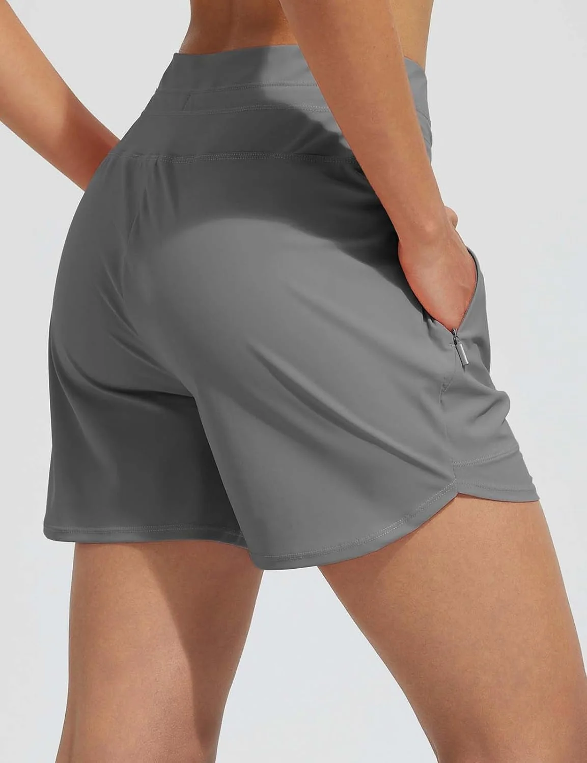 High-Waisted Quick-Dry Swim Shorts - Image 12