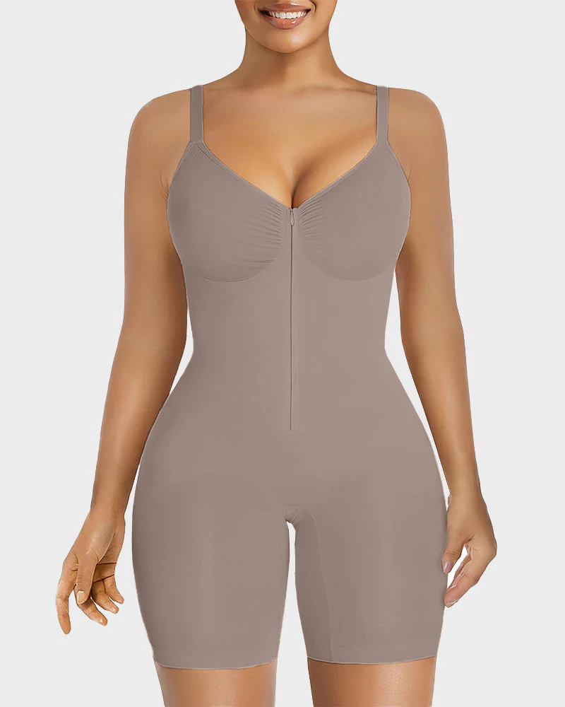 Women's Tummy Control Zip Bodysuit - Image 11