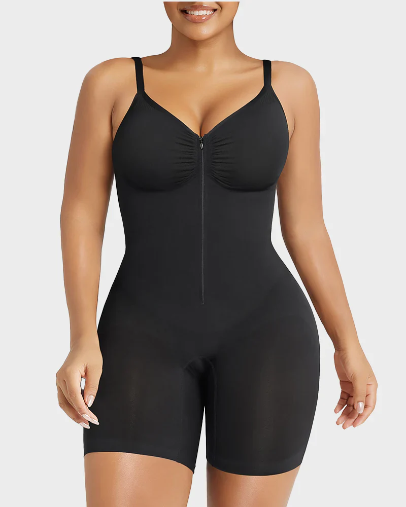 Women's Tummy Control Zip Bodysuit - Image 2