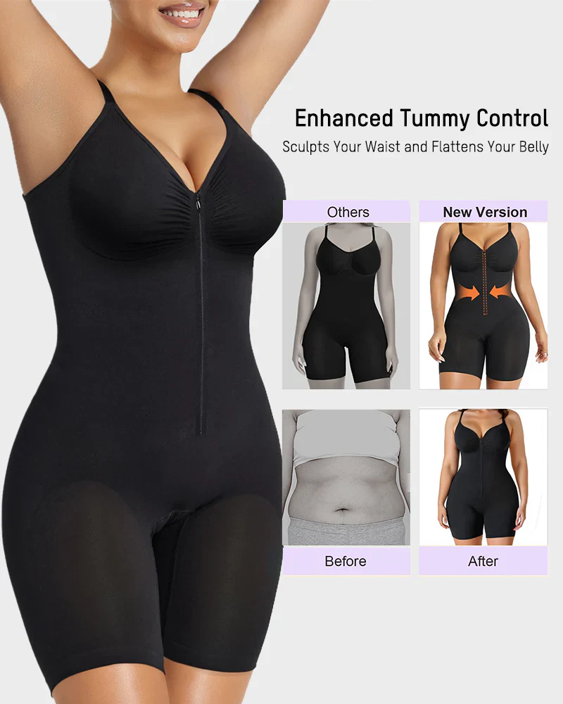 Women's Tummy Control Zip Bodysuit - Image 5