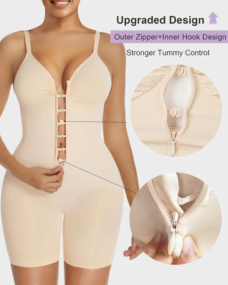 Women's Tummy Control Zip Bodysuit - Image 8