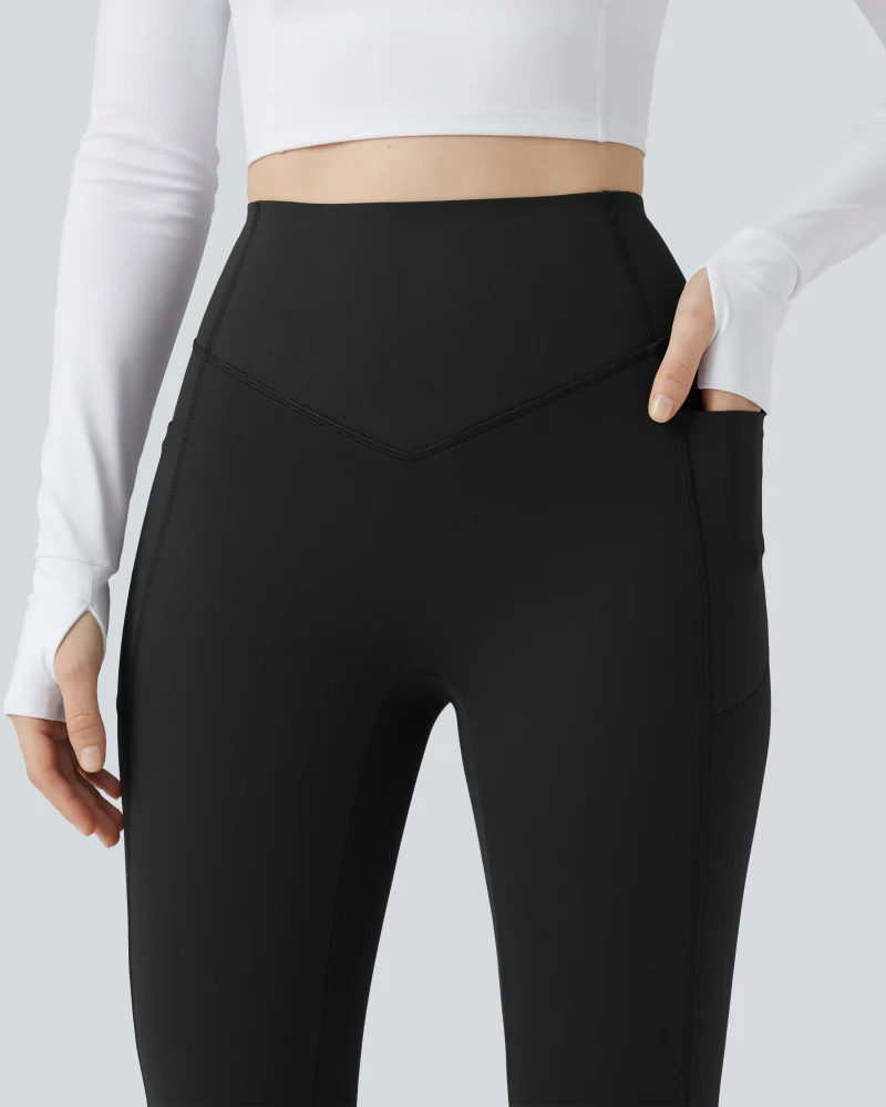 Thermal Tummy Control Yoga Leggings with Pockets - Image 15