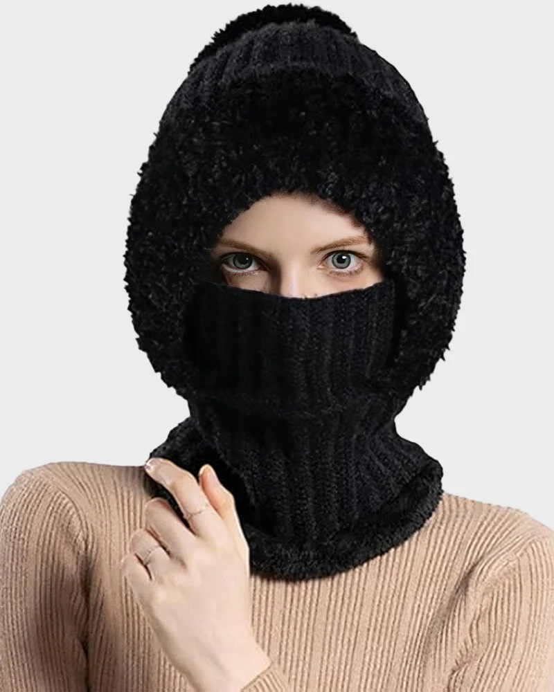 Thick Warm Knit Beanie with Pom Pom for Winter - Image 17