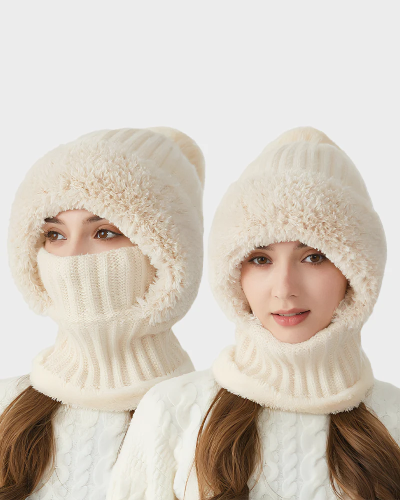 Thick Warm Knit Beanie with Pom Pom for Winter - Image 8