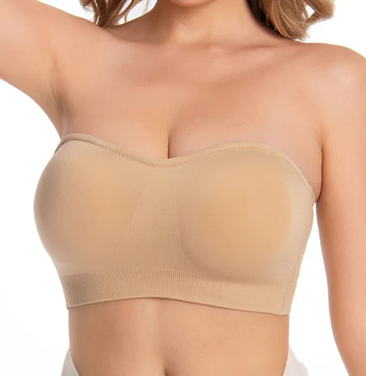 Non-Slip Bandeau Seamless Wireless Strapless Bra - Image 5
