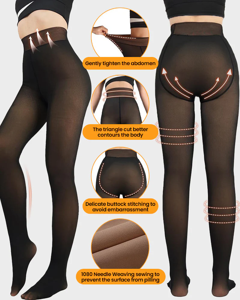 Translucent Fleece Lined Tights - Image 11